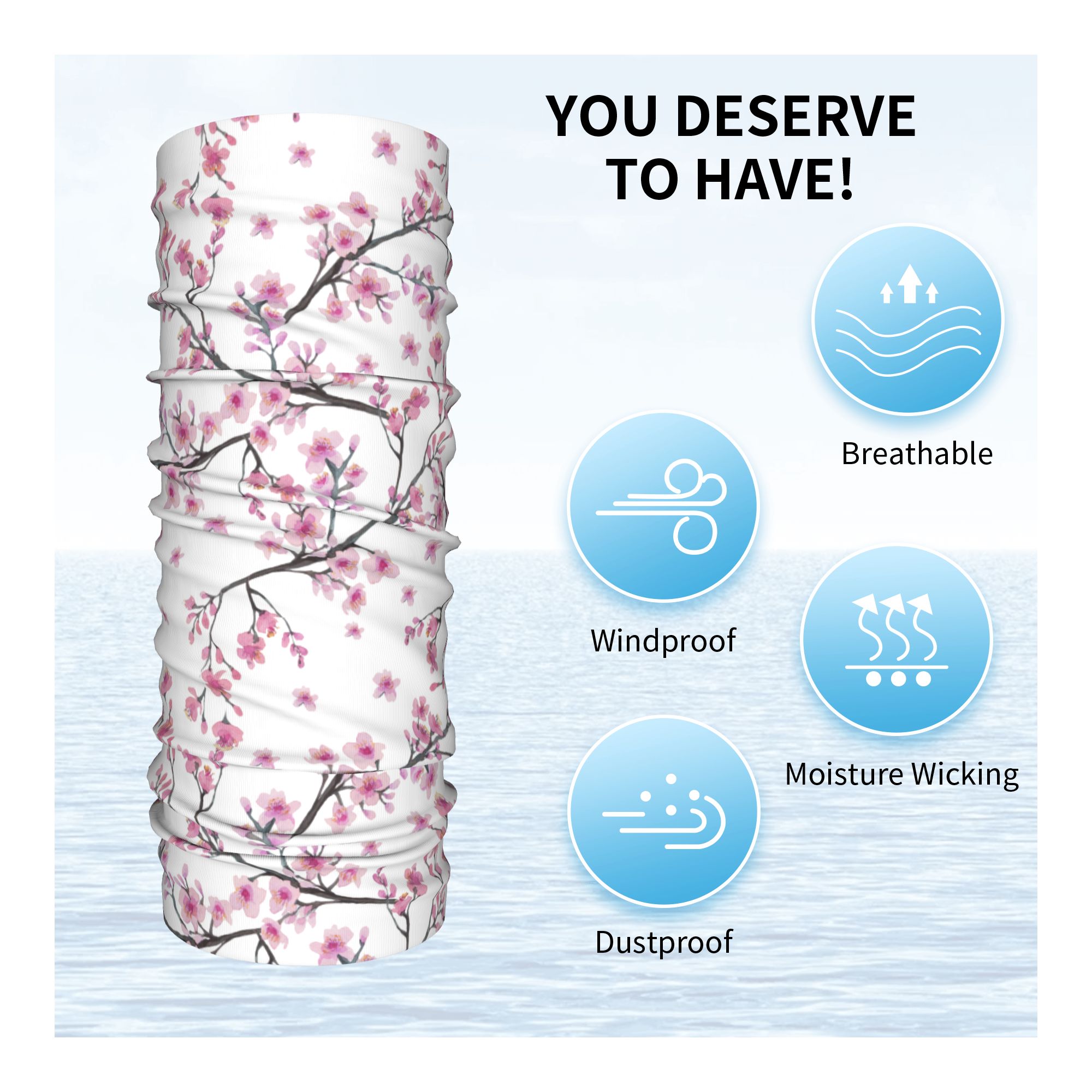 Japan Sakura Cherry Blossoms w - Neck Gaiter Face Cover 리뷰 및 가격