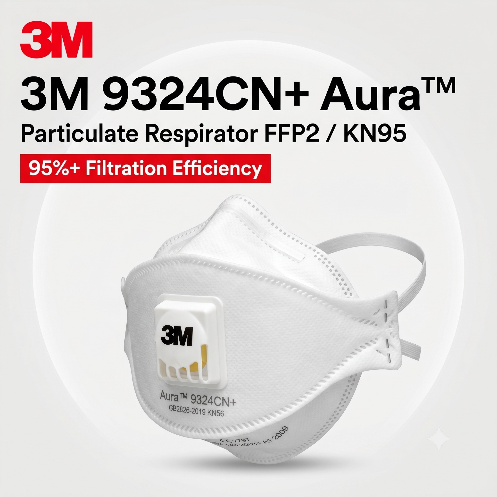 3M 9324CN+ Respirator FFP2 KN9 - Kn95 Respirator Mask 리뷰 및 가격