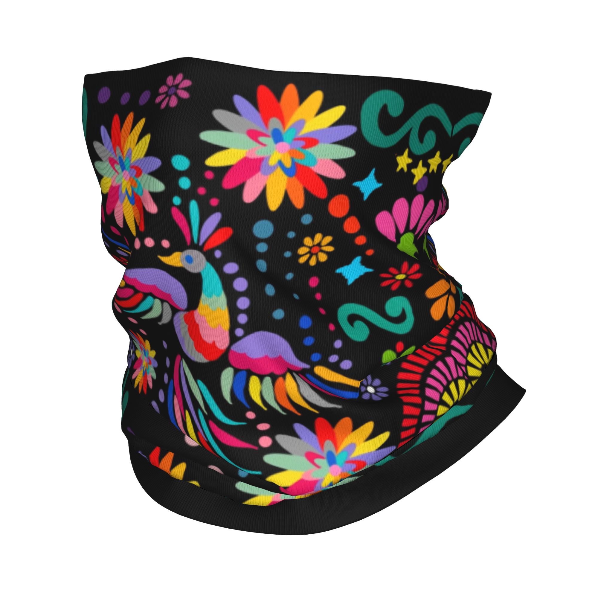 Custom Mexican Floral Flower T - Neck Gaiter Face Cover 리뷰 및 가격