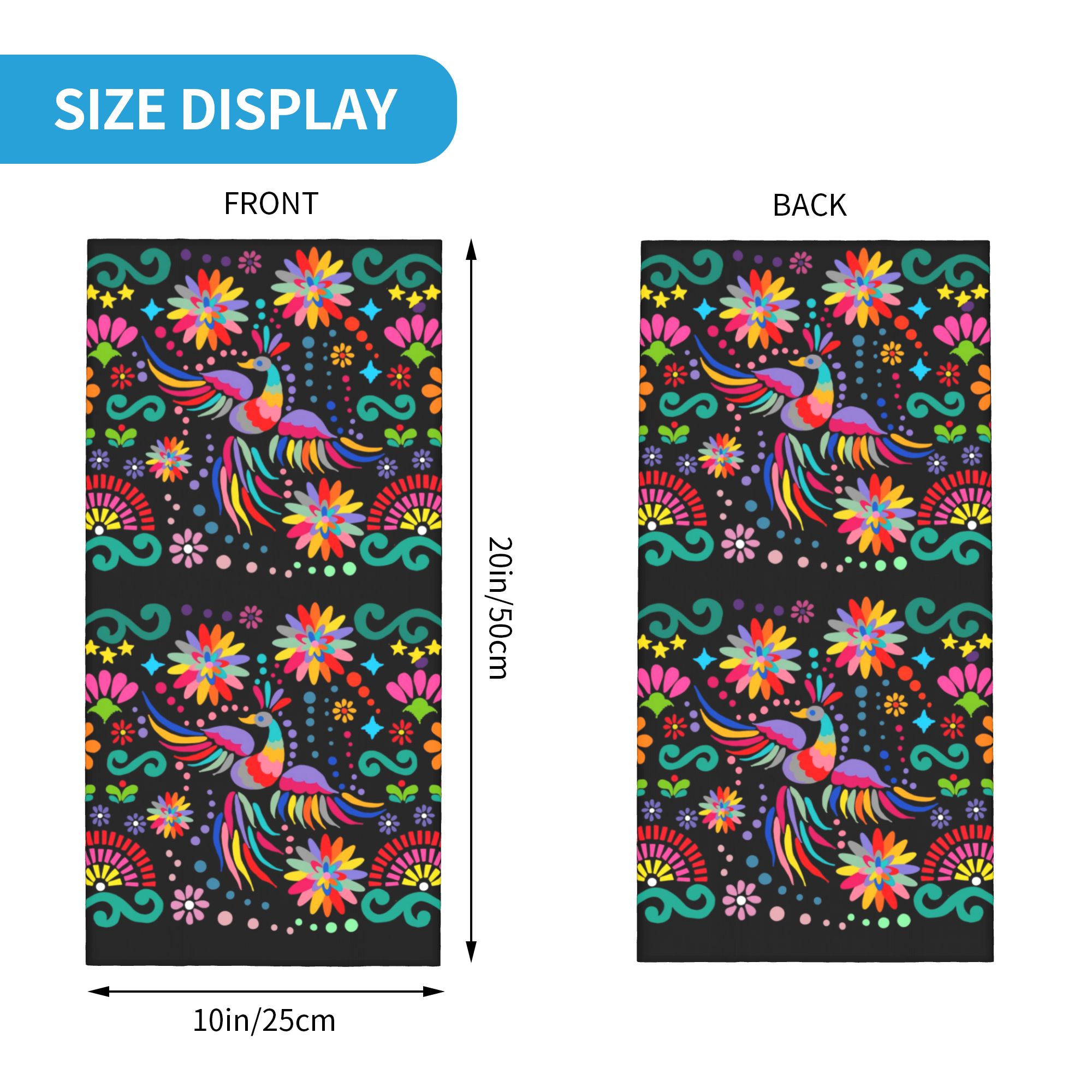 Custom Mexican Floral Flower T - Neck Gaiter Face Cover 리뷰 및 가격