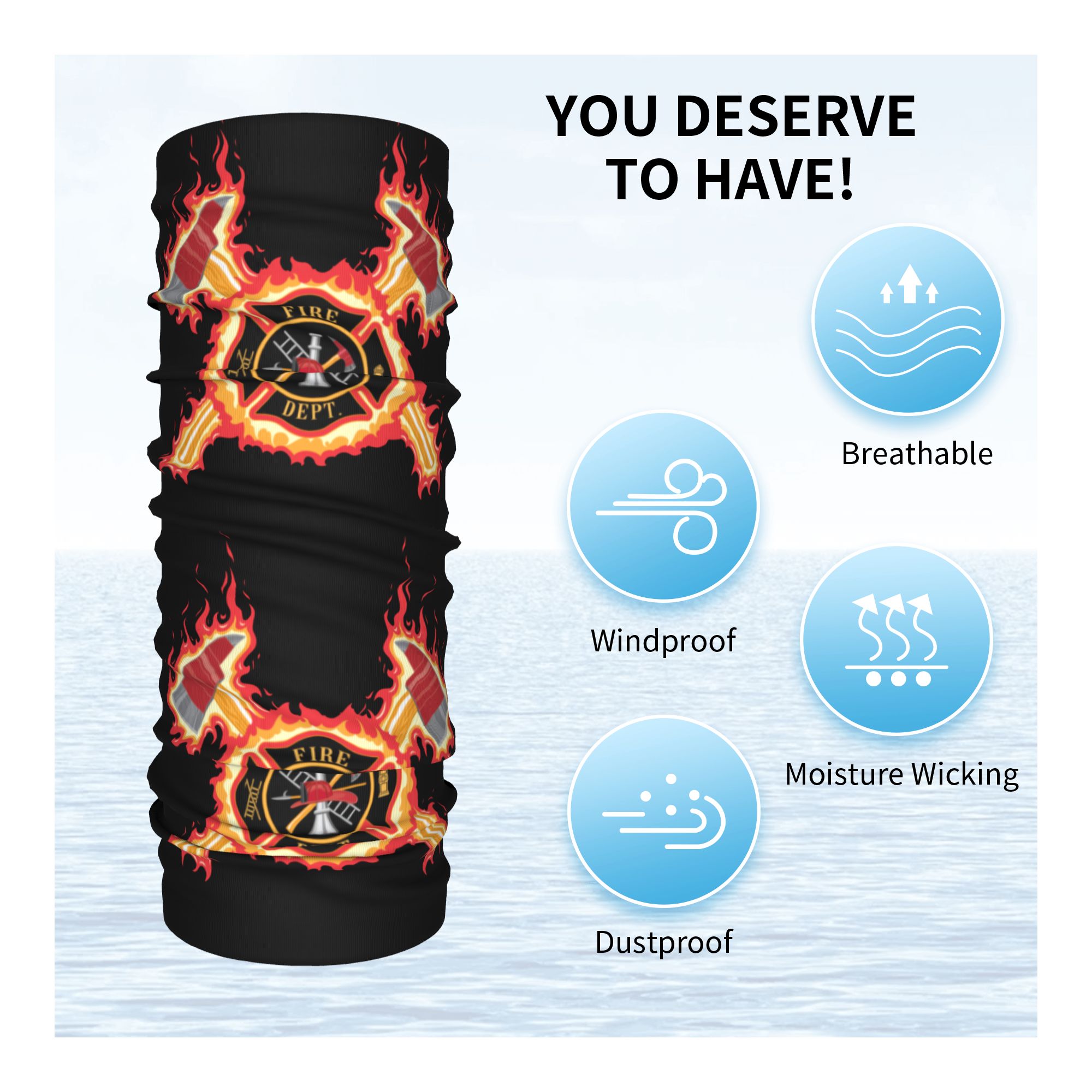 Custom Firefighter Cross Banda - Neck Gaiter Face Cover 리뷰 및 가격