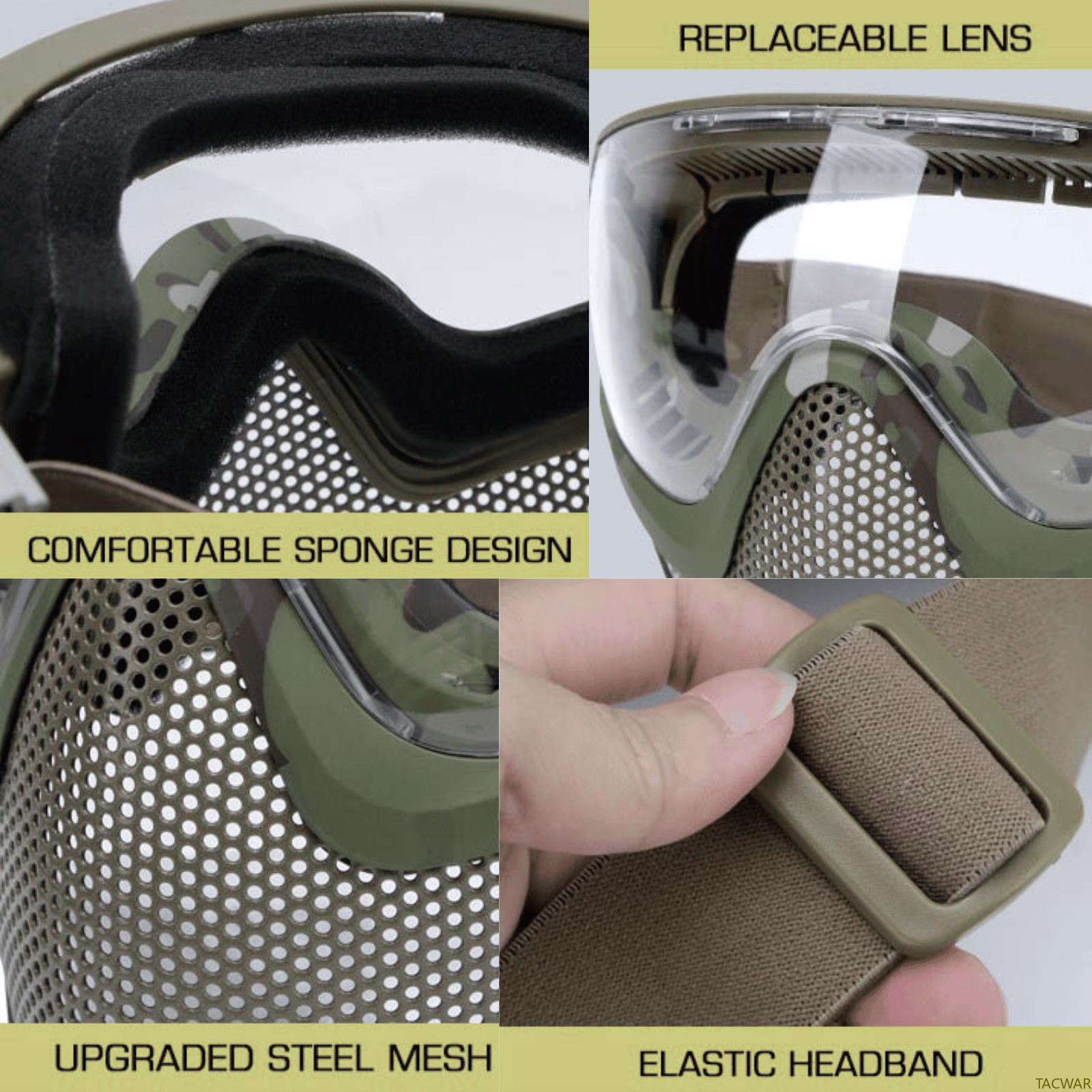 Airsoft Steel Mesh Mask Full F - Anti Pollution Mask 리뷰 및 가격