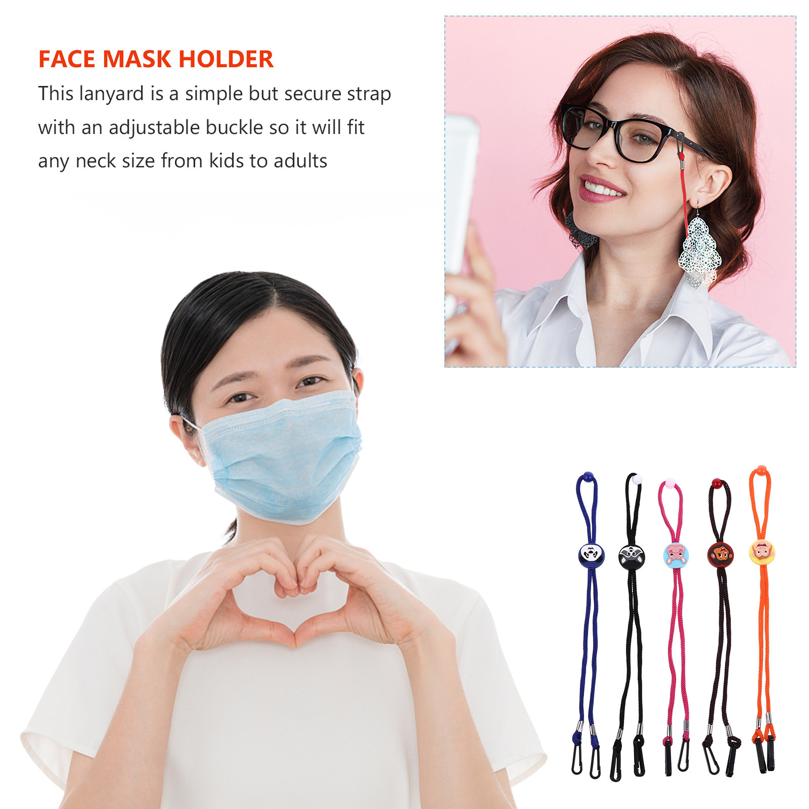 5Pcs Kids Face Mask Holder Lan - Mask Chain Holder 리뷰 및 가격